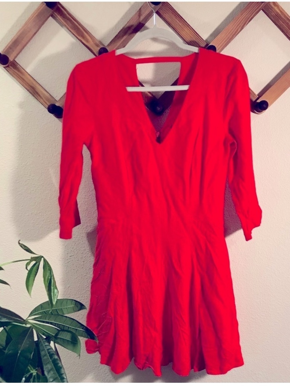 Armani Exchange | red skater dress pockets…